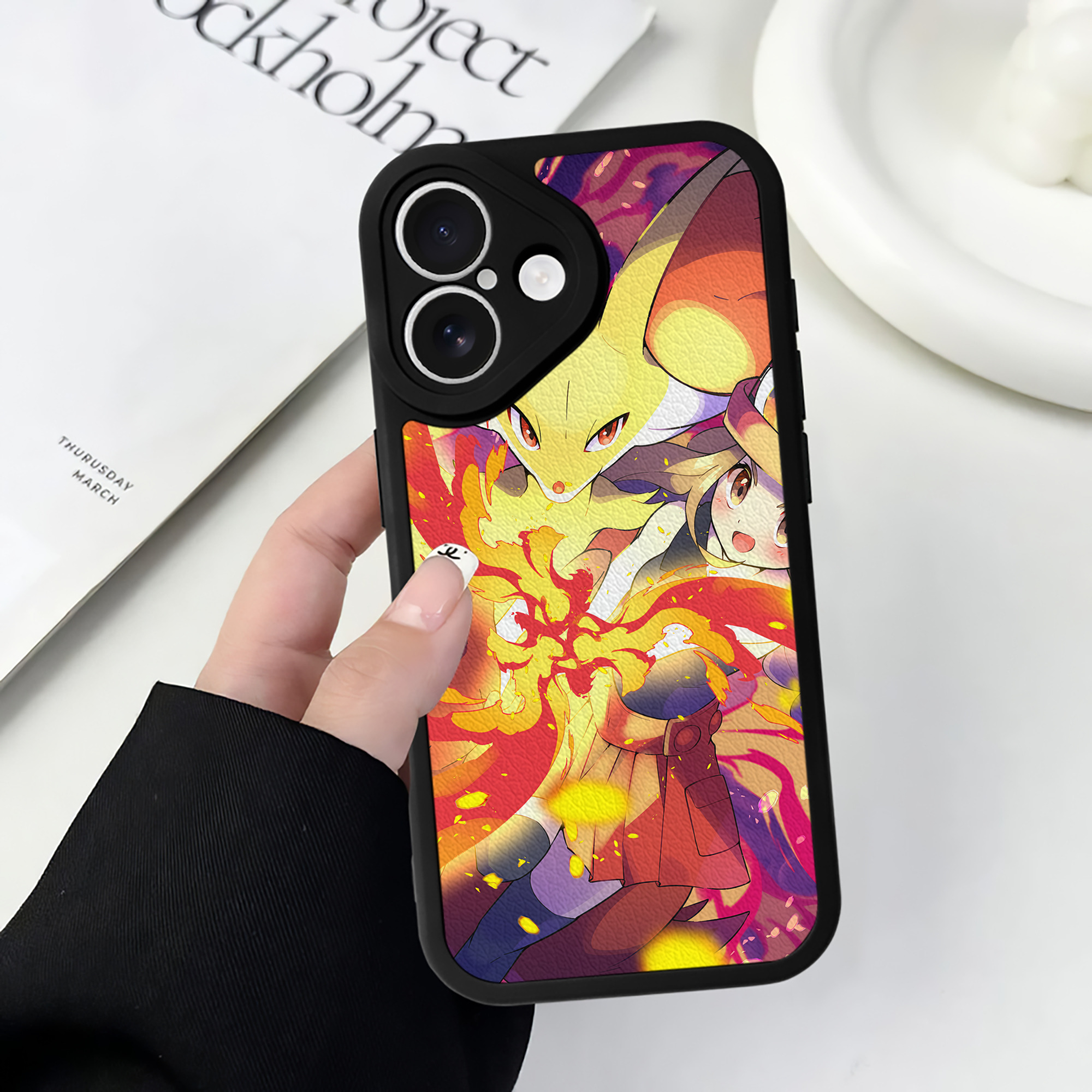 （画像用） ポケットモンスター Pokémon 【iPhone 16シリーズ対応】シリコンスマホケース（レザー調） 材質：シリコン